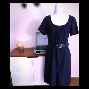 Blue fitted dress